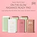 Pixi Beauty Radiance Ready On-the-Glow Trio | Hydrating Hydrating Tinted Moisture Stick Blush, Bronzer, and Highlighter Set | Travel Size, Vegan, and Paraben-Free
