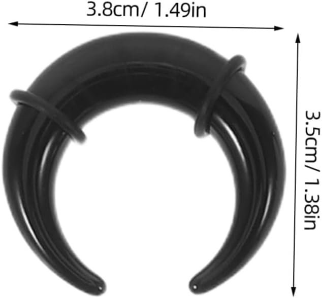 27pcs Acrylic C Shape Septum Pincher Tapers Rings