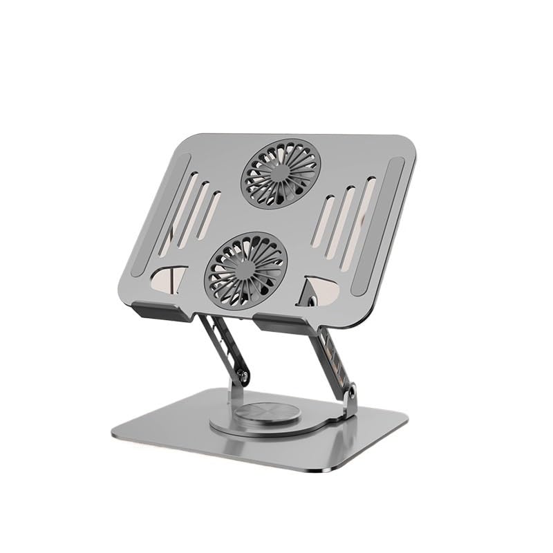 Aluminum Alloy Desktop Flat Panel Laptop Computer Cooling Fan(White-Fruit peach5)