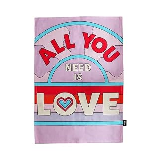 The Beatles All You Need Is Love Tea Towel - Les Beatles, Paul McCartney, John Lennon, RIngo Starr, George Harrison