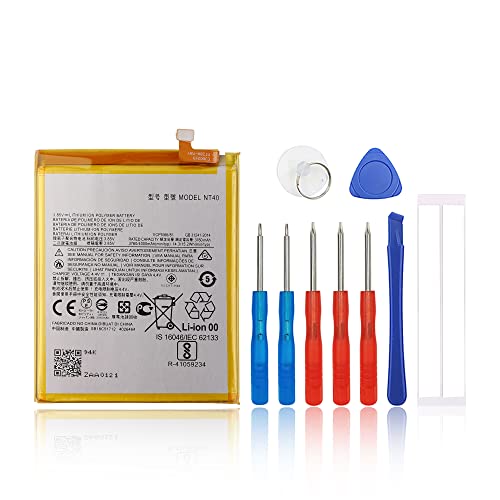 SwarKing Rechargeable 0-Cycle Replacement Battery BN47 NT40 Compatible with Motorola Mobile Moto G Pure 2021 XT2163-4 NT40 with Toolkit