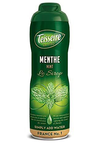 Mint Teisseire Concentrated Mint Syrup For Drinks, Sodas, And Flavoring Teas, 600 Ml / 20 Fl Oz., Mint #TOP1