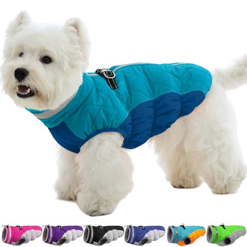 Image of Dog Jackets for Small Dogs, Warm Dog Winter Coat with Harness, S