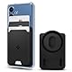 Spigen Urban Fit MagFit Magnetischer Kartenhalter 3-Karten Kompatibel mit magnetischer Hülle Entwickelt für Samsung Galaxy S25,S25+,S25 Ultra, S25 Edge und Z Fold 7 - Schwarz