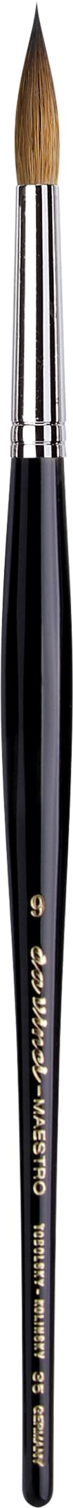 da Vinci Watercolor Series 35 Maestro Paint Brush, Round Long Taper Kolinsky Red Sable, Size 9