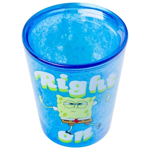 Image of Silver Buffalo SpongeBob SquarePants 4 Piece Plastic Freeze Gel Mini Cup Set, 1.5 Ounces