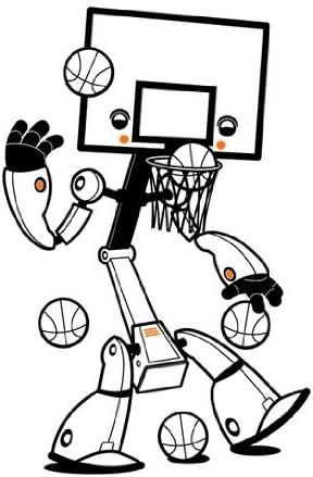 Black Basketball Stands Sports Sport Robot Boy Room Wall Stickers Home Art Wall Decal D¨¦cor