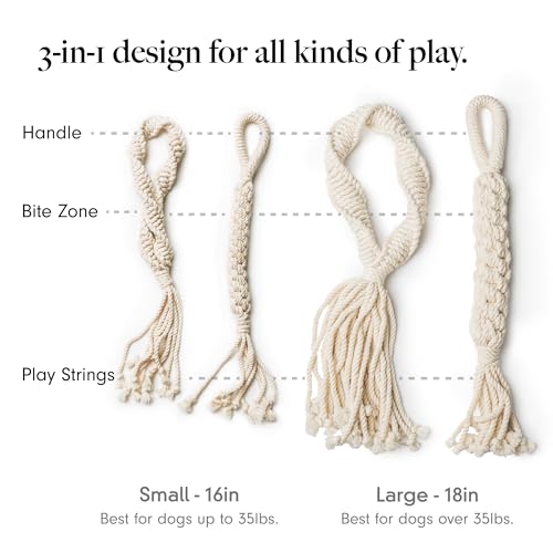 LAY-LO-Natural-Non-Toxic-Cotton-Rope-Toys-for-Small-and-Medium-Dogs-2-Pack-Includes-Live-Support-with-Dog-Trainer-Durable-Eco-Friendly-Unique-Boho-Designs-with-Handle-Interactive-Dog-Toy