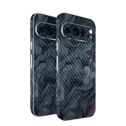 2 Pack of Phone Skins for Google Pixel 10 Pro - Storm Cloud| Protective Vinyl Covers | Textured Carbon Fiber Finish | Made in The USA by MightySkins by Vision Signs & Graphics - Used condition - US$16.30