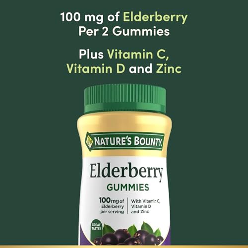Nature's Bounty Elderberry Gummies 100 mg, 70ct - image 3
