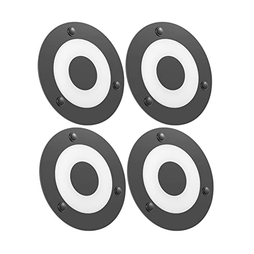 acegoo 4 x 12V Plafonnier LED Éclairage Intérieur 120mm Acrylique pour Camping-Car Bateau Camion Van Yacht Voiture, Montage à vis 400lm 3000K(Dimmable, sans interrupteur) Cover