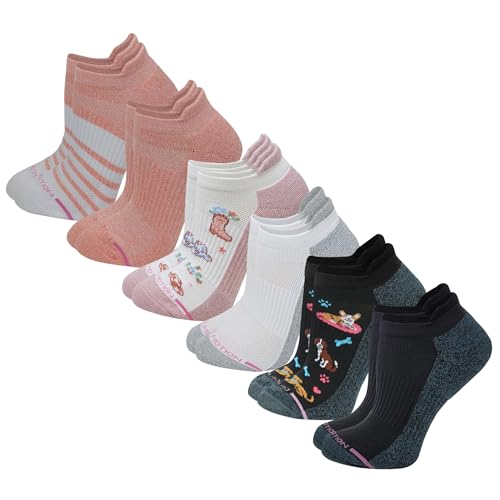 Image of Dr. Motion 6 Pairs Womens Low Cut Ankle Cushioned Breathable Compression Socks
