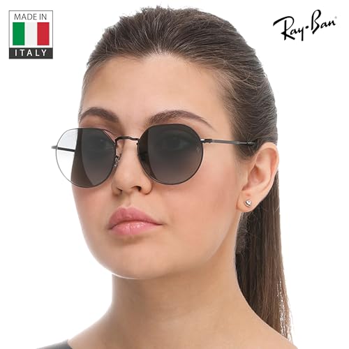 Image of Ray-Ban RB3565 JACK Square-Round Shaped Sunglasses for Men & Women with Official RAYBAN Eyewear Kit