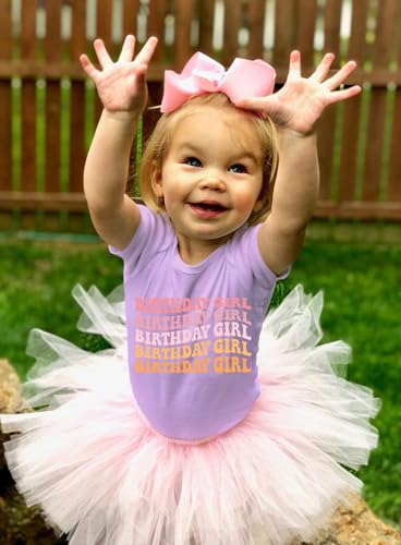 Image of Birthday Shirt Girls Toddler T-Shirts Unicorn Mermaid Birthday Tees Little Kids Top Outfit White Pink 2nd 3rd 4th 5th 6th 7th