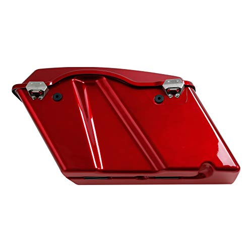 Alforjas rígidas color rojo con soportes de conversión para Harley Davidson Softail 1984-2017 modelos FLST FLSTC FLSTF FLSTN FLSTS miniatura 4