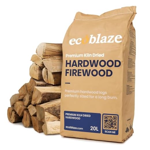 EcoBlaze Boxed Kiln Dried Firewood - Premium 25cm Hardwood Logs Dried Under 20% - Fireplace, Stoves, Log Burners, Open Fires, Campfires, Pizza Ovens & More
