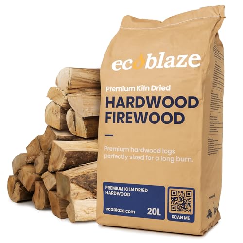 9KG Ecoblaze Premium Kiln Dried Hardwood Logs - Fire Logs...