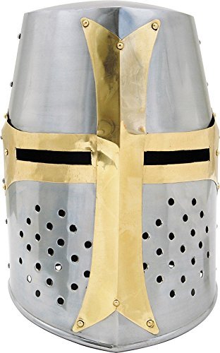 Questo medievale Cavaliere Crusader Helmets è anche un pezzo impressionante da esposizione.