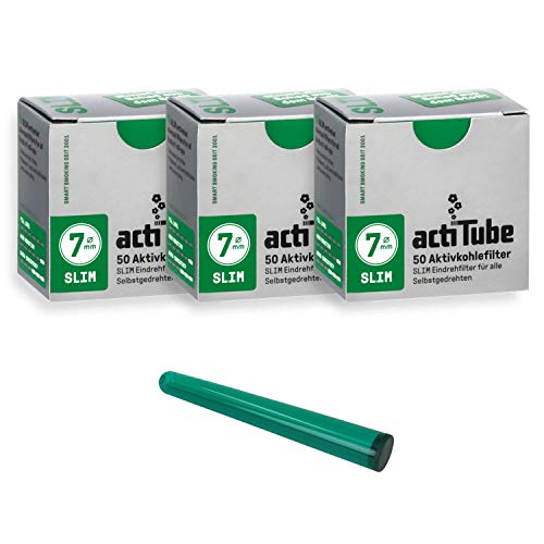 actiTube - Kit de filtres à charbon actif Slim - 7,1 mm - Avec étui, 3x50(150) actiTube - Kit de filtres à charbon actif Slim - 7,1 mm - Avec étui, 3x50(150)