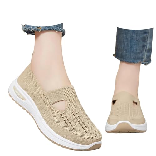 Générique Chaussure Orthopédique Femme Pas Cher Baskets sans Laçage pour Femmes Chaussures De Marche À Plateforme Légères Et Confortables Amortissement Accru Et Soulagement des Pieds 2025