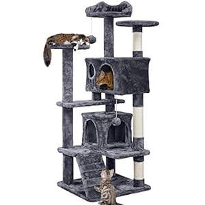 Yaheetech 54in Cat Tree Tower Condo Furniture Scratch Post for Kittens Pet House Play