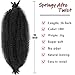 8 Packs Springy Afro Twist Hair 16 inch Marley Twist Braiding Hair Pre-Separated Braiding Hair for Distressed Faux Locs Spring Twist Hair Extensions for Women (1B, 16 Inch (Pack of 8))