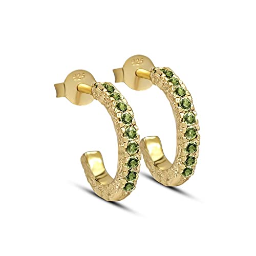 Natural Czech Moldavite 18k Vermeil Gold...