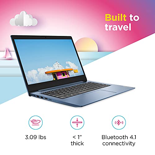 Lenovo IdeaPad 1 Laptop, 14.0" HD Display, Intel Celeron N4020, 4GB RAM, 64GB Storage, Intel UHD Graphics 600, Windows 11 in S Mode, Ice Blue by Lenovo - Used condition - Image 2