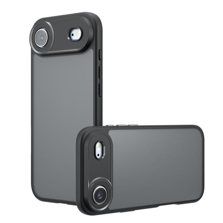 Image of Matte PC TPU Phone Case Compatible with iPhone 17 Air, Black | Anti-Fingerprint, Never Turns Yellow, Micro Arc Edge, Skin-Friendly Feel, Camera Lens Cover,Bag Protection