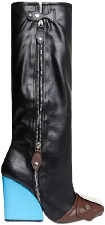 LEMONADE Women Wedge Boots Knee High Fashion Pull On Boots