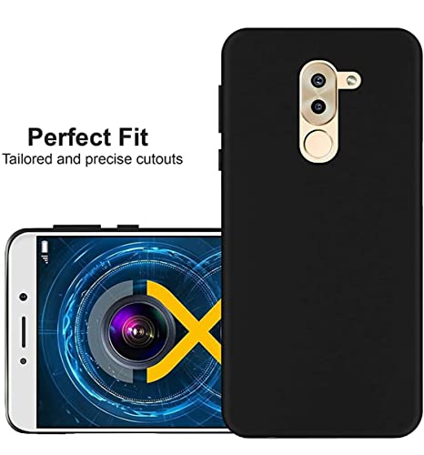 Image of Mobile Back Cover Case for Honor 6X, Bln-Al10, Bll-L22, Bln-L21 (Silicone Case|CameraProtection|Black SC1510)