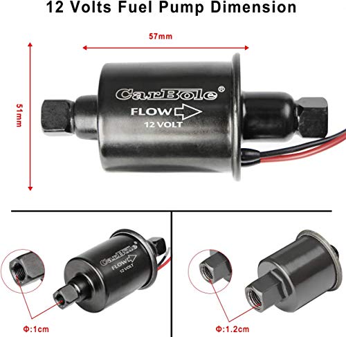 Carbole 10103110/3005 12V Universal Electric Fuel Pump 5-9 Psi 30Gph Gasoline And Diesel Fuel Transfer Pump thumb #3