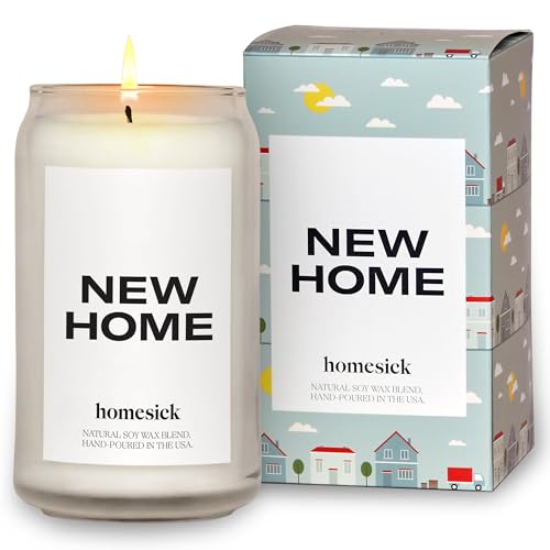 Homesick Scented Candles for Home (New Home) - 13.75 oz Long-Lasting Soy Wax Blend Jar...
