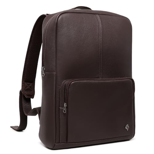 Mochila Couro Urbana para notebook 15,6 polegadas (CAFÉ)