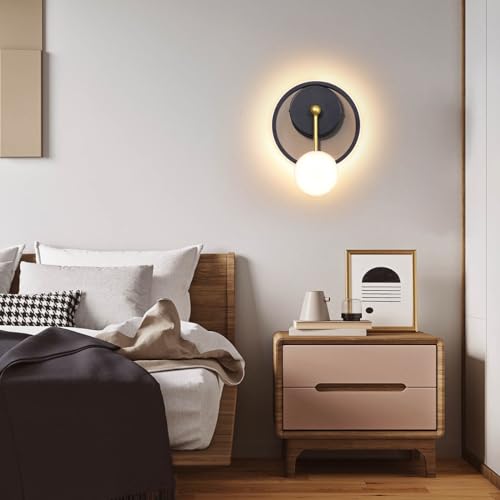 Image of XEYOU 18W Modern Wall Sconce Lighting Indoor LED Creative Wall Light Fixture Clock Shape Decoration Wall Lamp for Living Room Bedroom Stair Corridor