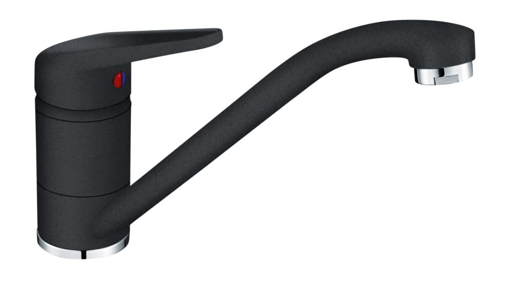 Franke Onyx Black Kitchen Sink Tap With Fixed Spout Made Of Granite From Princess Ii - 115.0470.661 - Onyx