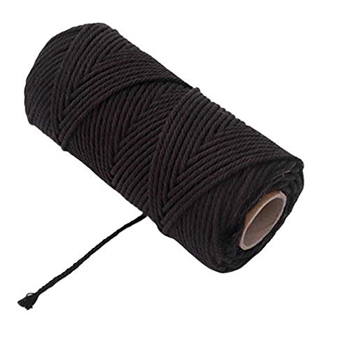 SOUGAO Macrame Cord 3mm x 109 Yards, Natural Cotton Macrame Rope, Cotton Cord for Wall Hanging, Plant Hangers, Crafts, Knitting (Color 12)