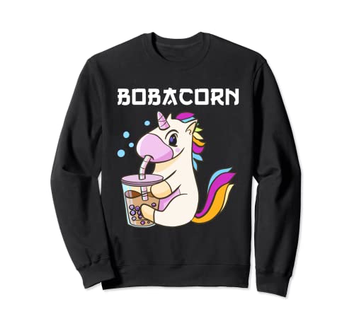 Bubble Tea Unicorn Boba Milk Anime Cute Kawaii Sweatshirt