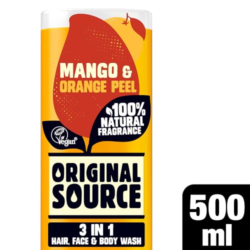 Original Source Mens 3in1 Mango & Orange Peel Shower Gel, 100 Percent Natural Fragrance, Vegan, Cruelty Free, Paraben Free - Image 3