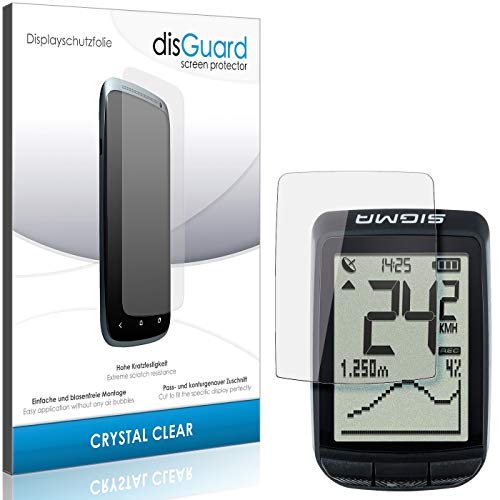 disGuard - Protector de pantalla para Sigma Pure GPS (2 unidades), transparente