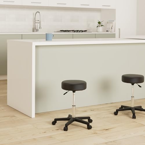Deluxe Thick Padding Round Height Hydraulic Adjustable Rolling Stool Spa Facial Massage Tattoo Doctor Technician Office Home use - Image 3