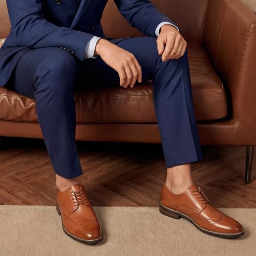 Image of Men Dress Shoes Formal Lace Up Latex Insole Oxford Business Wedding Leather Derby Shoe