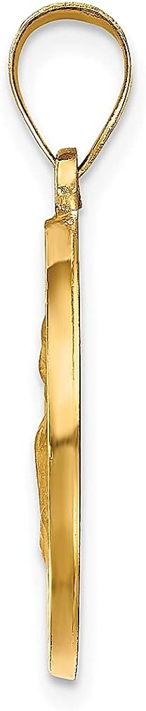 Miniatura 2 de Collar redondo de oro amarillo de 14 quilates con dije de medalla de San Agustín patrón religioso joyería fina para mujer regalos para ella Oro