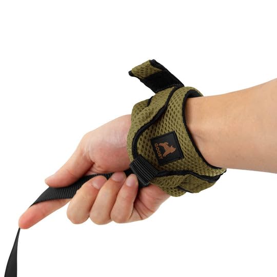 Image of Gooby Soft Mesh Wristband Surfer Leash, Brown, 6 FT | Hands-free wristband; Breathable padded mesh; 6 ft; Adjustable hook-and-loop fastener; Match your harness