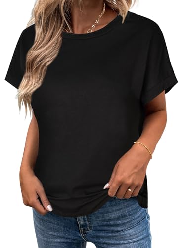 LilyCoco Women's Tie Dye Short Sleeve Shirt Criss Cross Back Tops Casual Loose Tee2