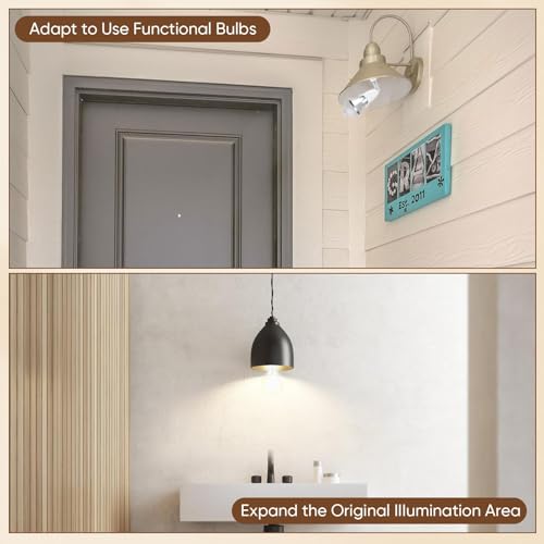 Image of 2 Pcs E27 Bulb Holder, Bulb Holder with Plug Socket, Adjustable Lighting Angles for Home and Commercial Use, Bulb to Plug Socket Converter for Adjustable Setup