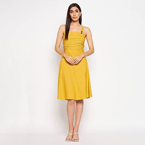 Image of CAMEY Women Striped Cotton Dress