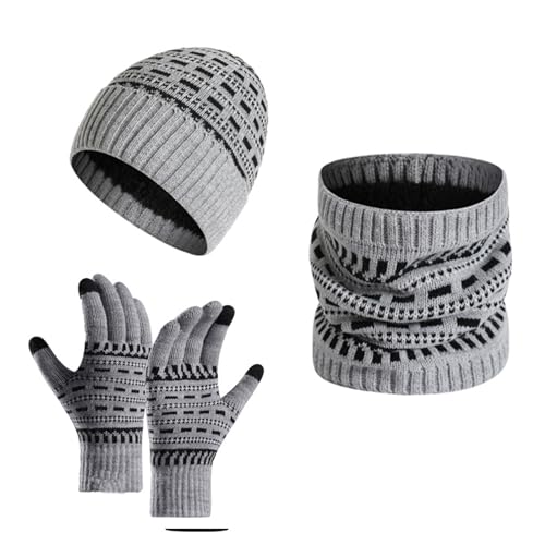 Chapeau gants cache-cou de Noël tricotés pour rester au chaud en extérieur cet hiver