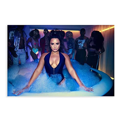 Demi Lovato Poster Pop Female Singer Poster 28 Canvas Poster Bedroom Decor Sports Landscape Office Room Decor Gift 16x24inch(40x60cm) Unframe-style