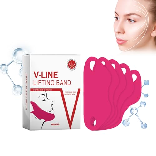 5 Pieces Double Chin Lifting Mask, Reducer Mask Double Chin Facial Mask Lifting Line V Mask Firming Face Patch, Straightens Jaw and Neck Line